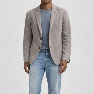 NWT STRELLSON Premium 11 Mills-J 12 Blazer Dark Beige 42R Switzerland